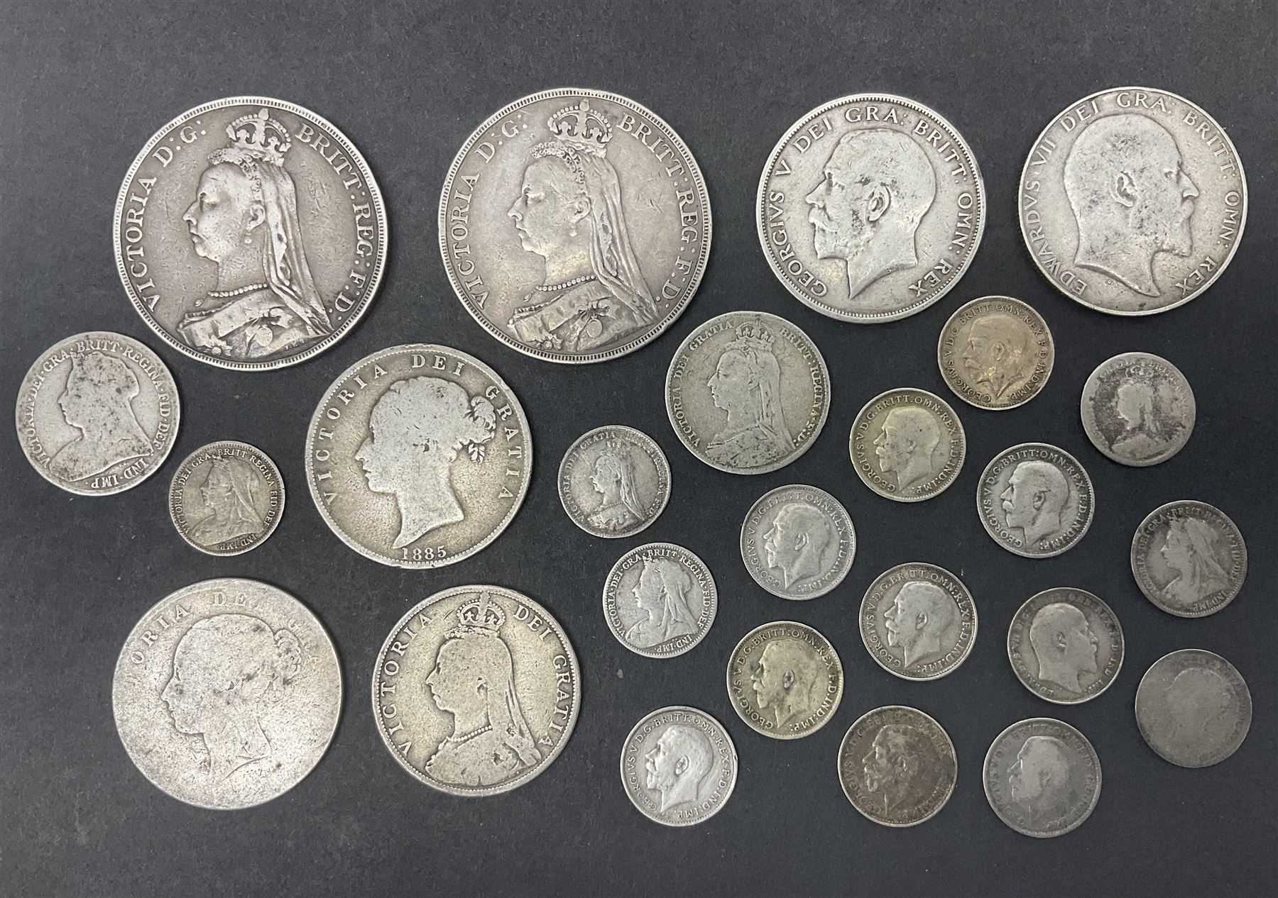 Approximately 150 grams of Great British pre 1920 silver coins - Image 2 of 5