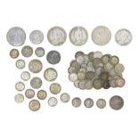 Approximately 180 grams of Great British pre 1920 silver coins