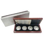 China 2008 Beijing Olympic Games official commemorative silver four coin set