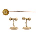 Pair of Victorian rose gold cufflinks