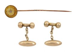 Pair of Victorian rose gold cufflinks