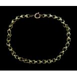 Early 20th century 15ct gold fancy link bracelet