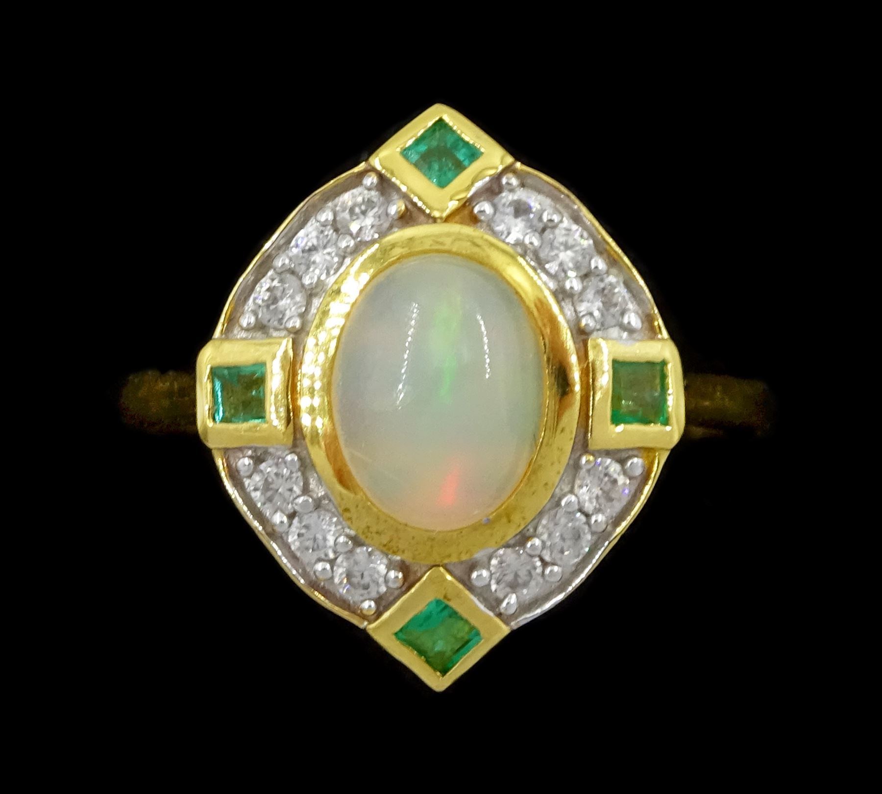 Silver-gilt opal