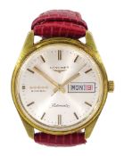 Longines Admiral gentleman's gold-plated automatic wristwatch