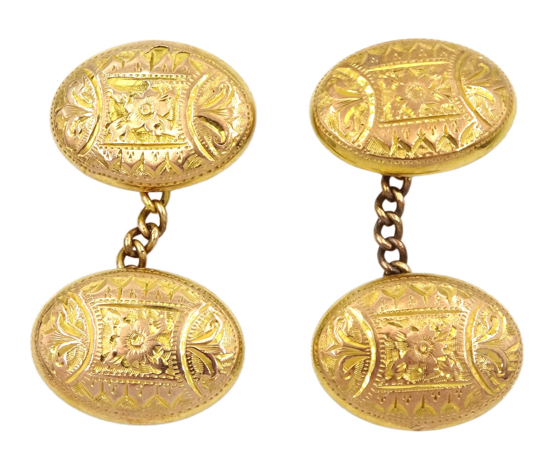 Pair of Victorian 9ct gold cufflinks