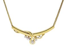 18ct gold round brilliant cut diamond necklace