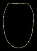 18ct gold Figaro link chain necklace