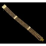 Victorian 8ct gold four strand belcher link bracelet