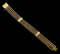 Victorian 8ct gold four strand belcher link bracelet