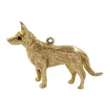 9ct gold Alsatian dog pendant/charm