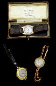 Early 20th century 18ct gold manual wind wristwatch