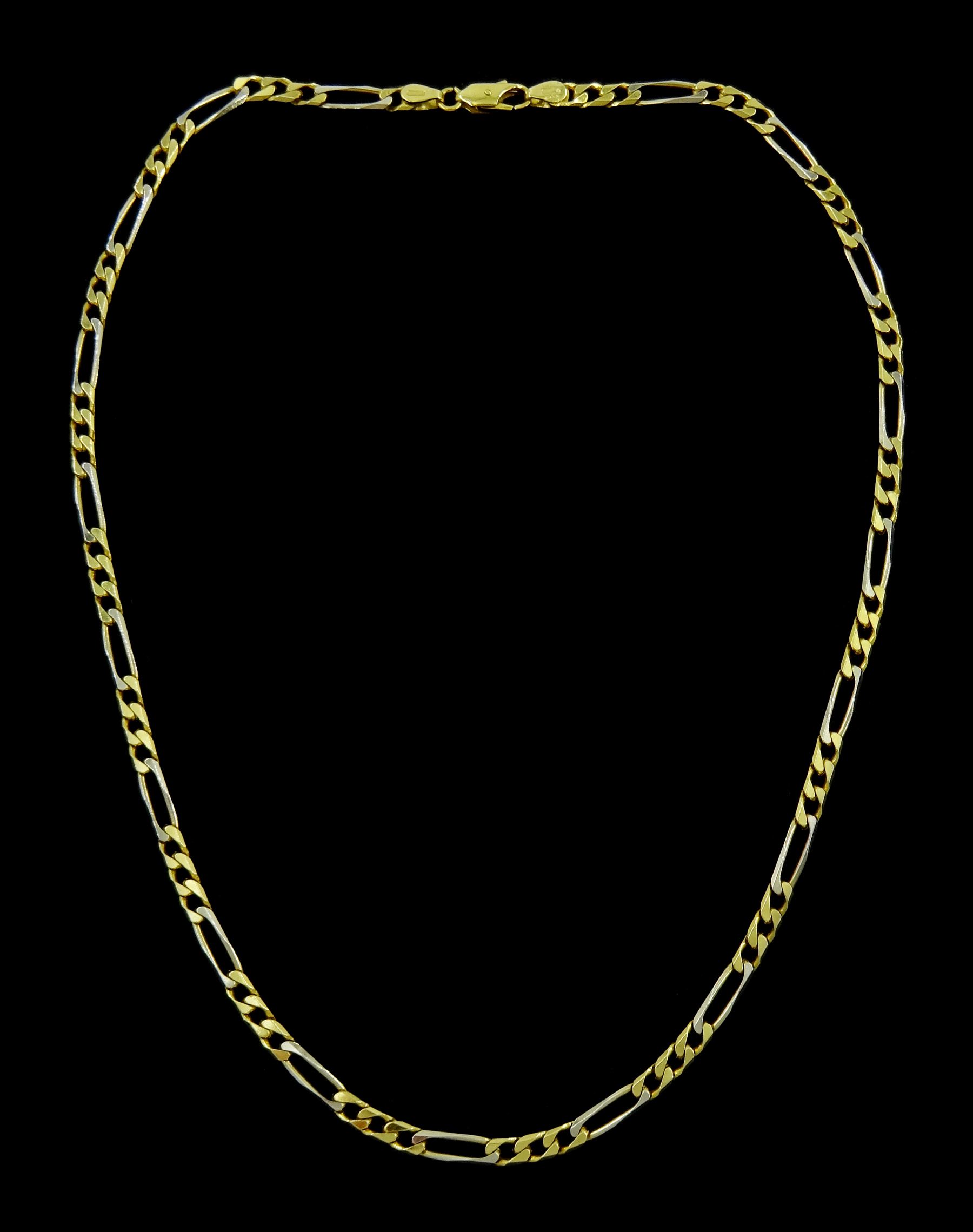 18ct gold Figaro link chain necklace