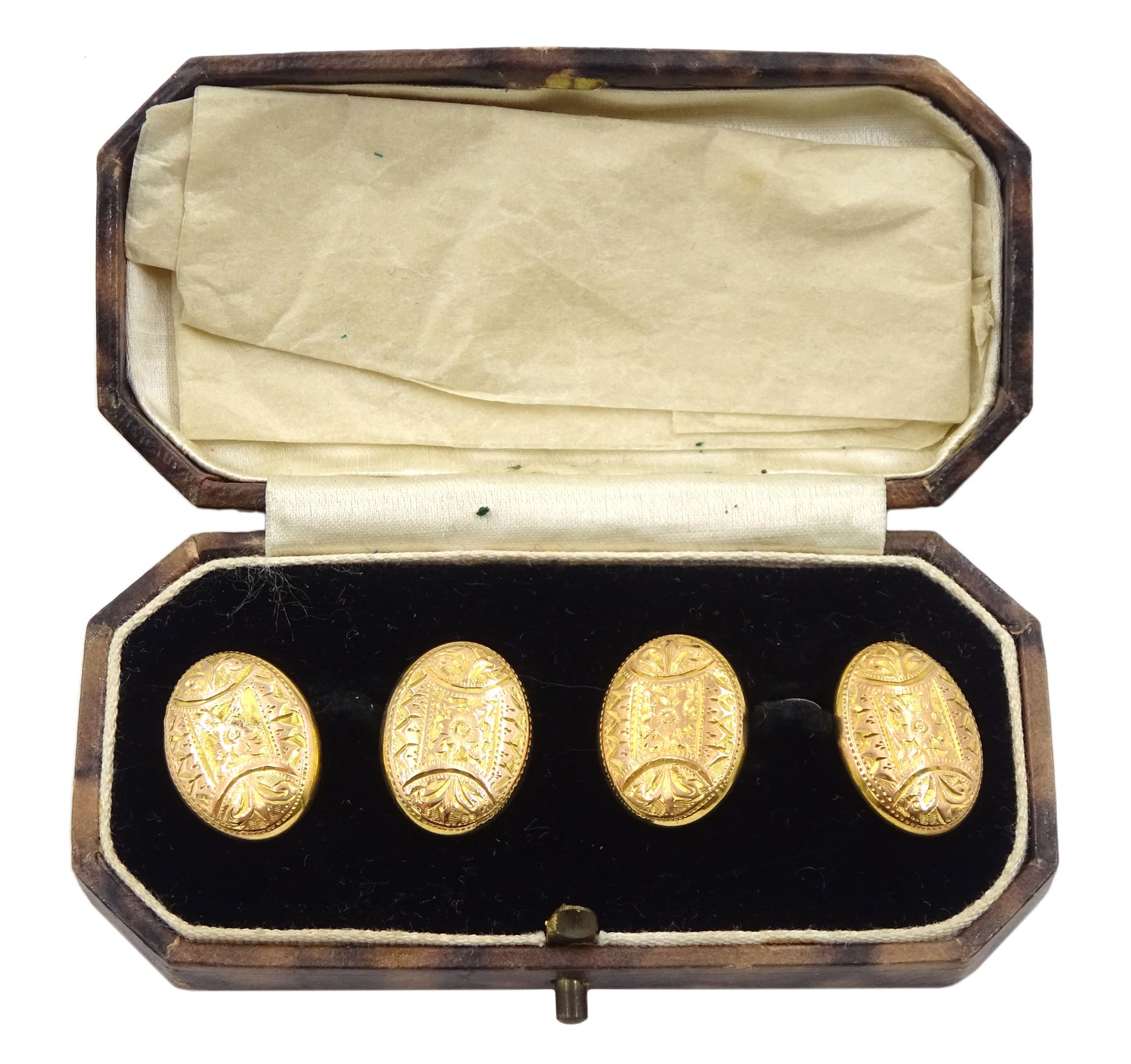 Pair of Victorian 9ct gold cufflinks - Image 2 of 2