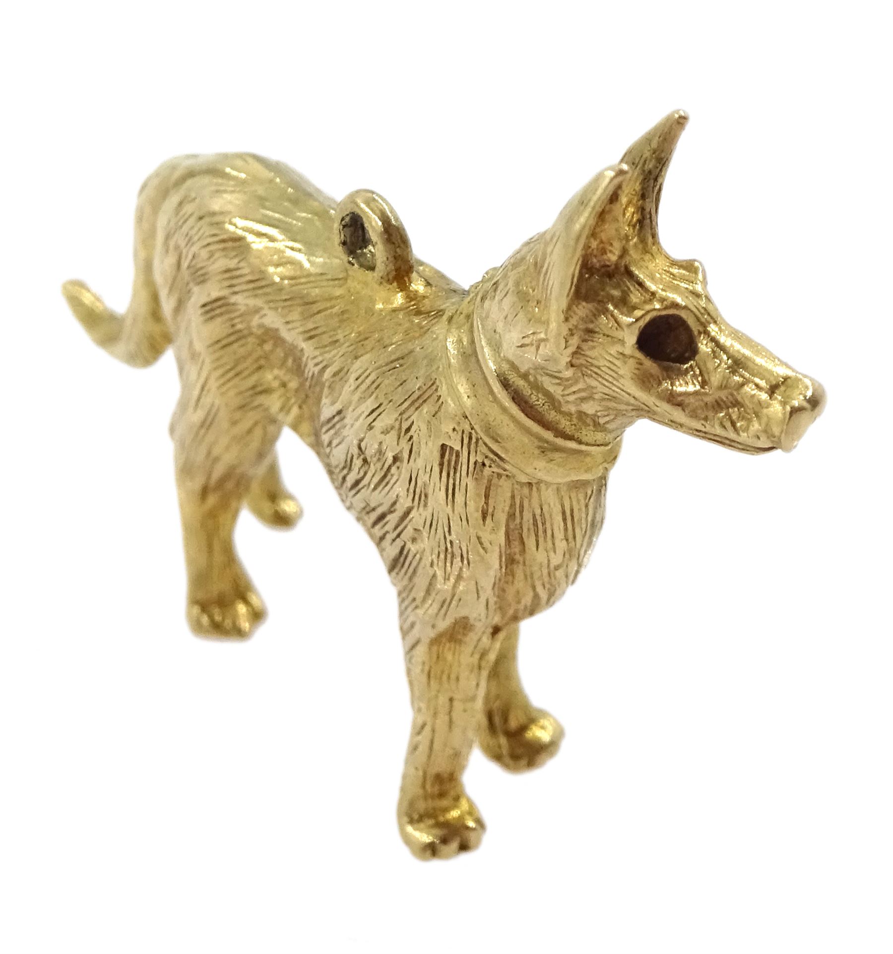 9ct gold Alsatian dog pendant/charm - Image 2 of 3