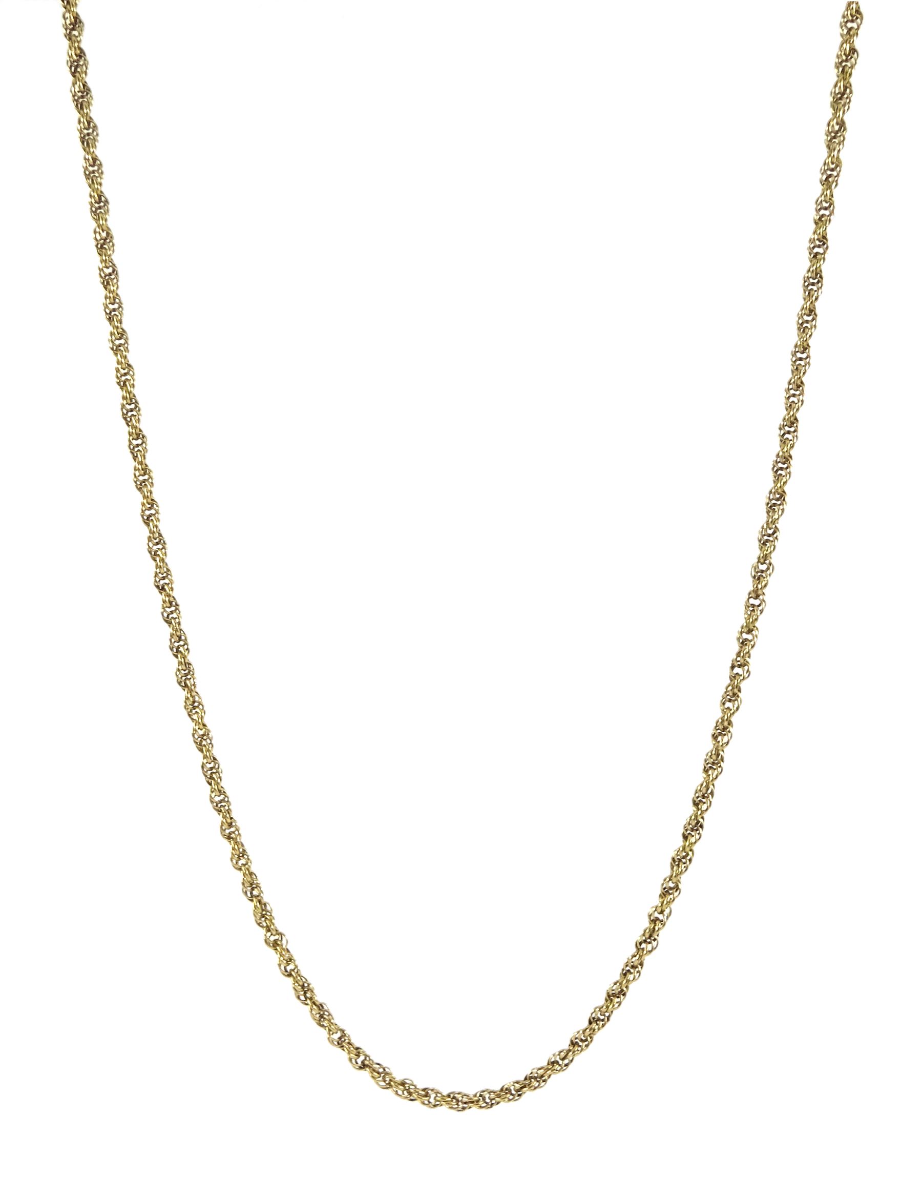 9ct gold rope twist link necklace chain