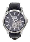 Seiko Premier kinetic perpetual gentleman's stainless steel wristwatch