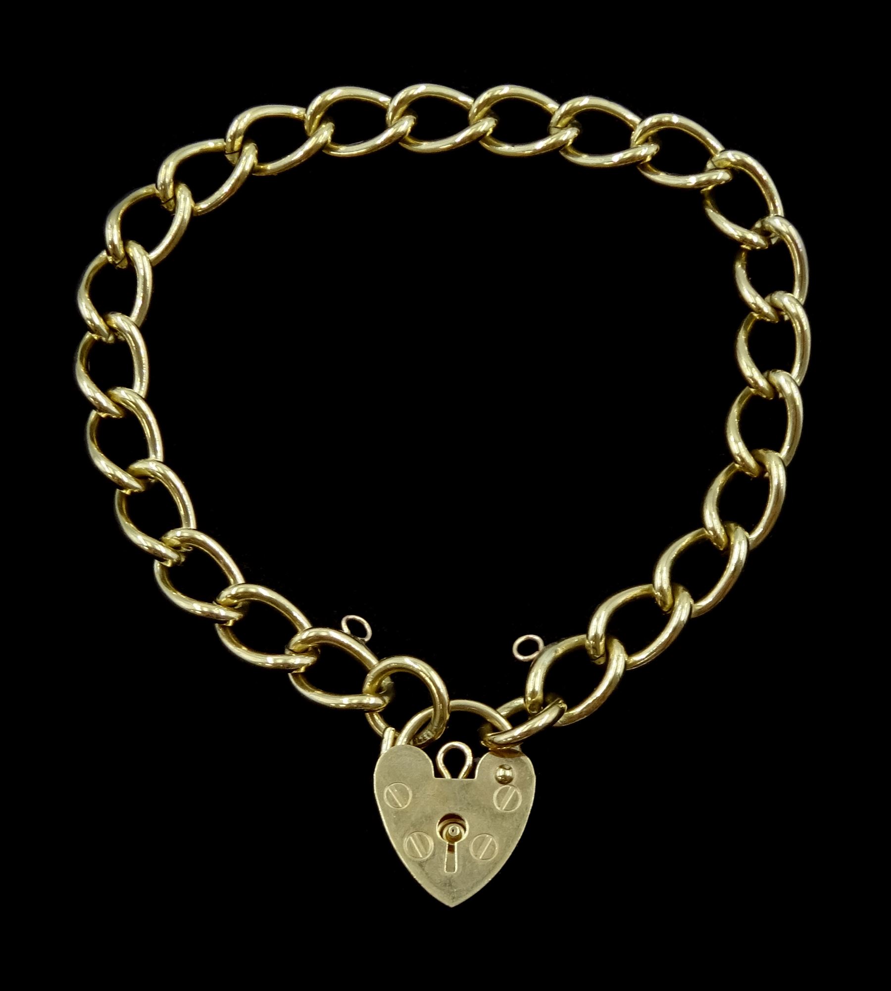 9ct gold curb link bracelet