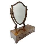 19th century inlaid mahogany dressing table mirror