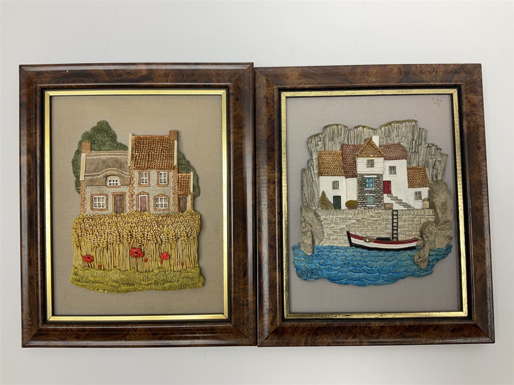 Eight Lilliput Lane framed wall plaques - Image 5 of 13