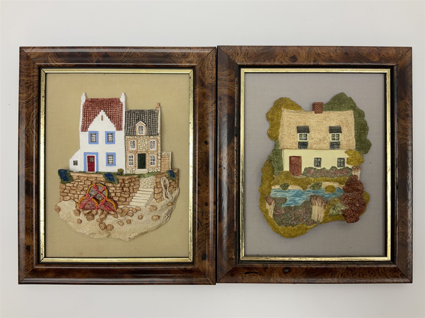 Eight Lilliput Lane framed wall plaques - Image 4 of 13