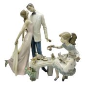 Two Lladro figure groups