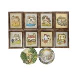 Eight Lilliput Lane framed wall plaques