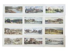 Set of twelve carriage panels prints
