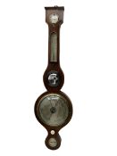 19th century - mahogany five glass wheel barometer