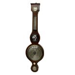 19th century - mahogany five glass wheel barometer