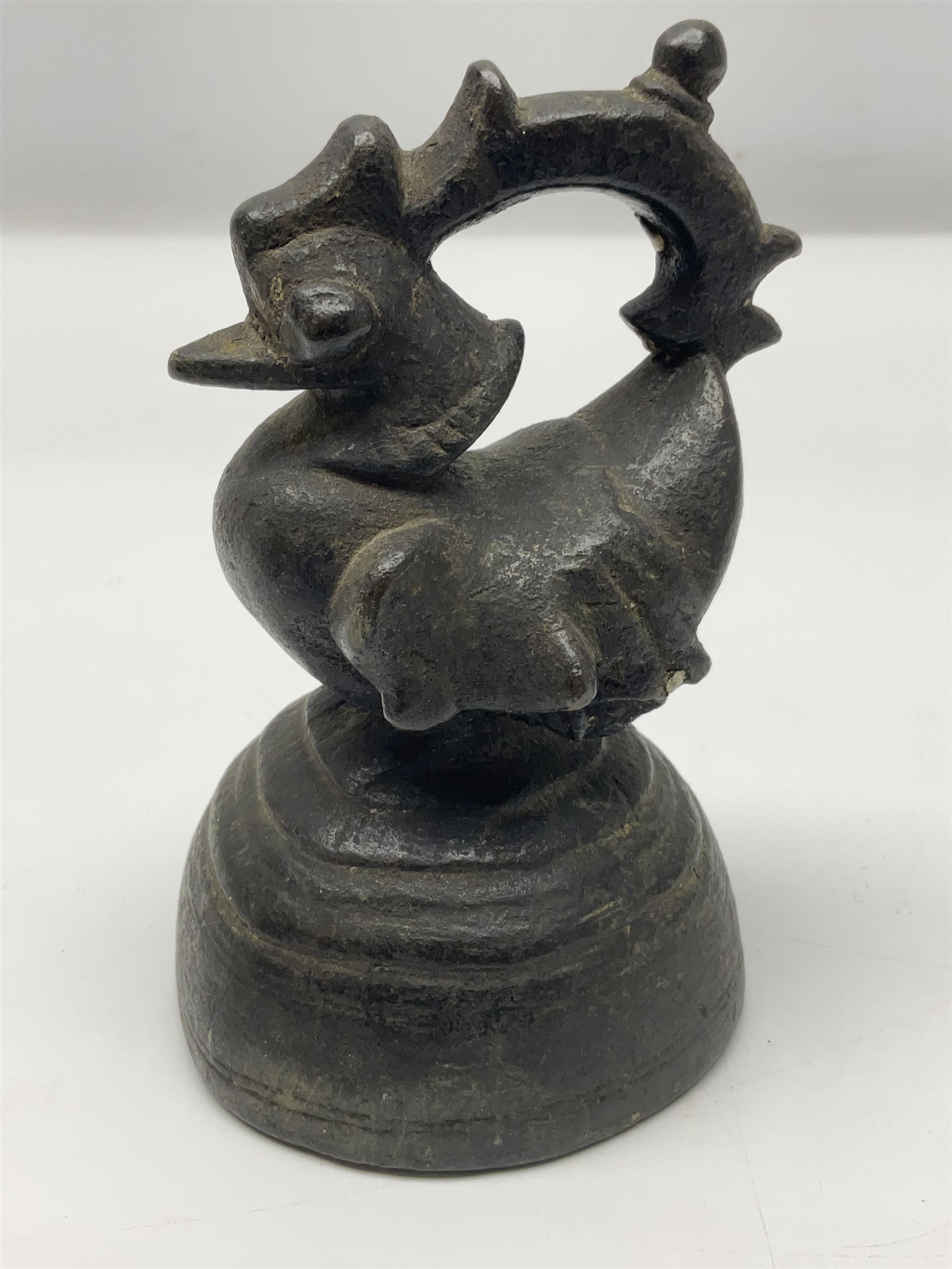 19th century graduating set of Burmese bronze opium weights - Image 6 of 7