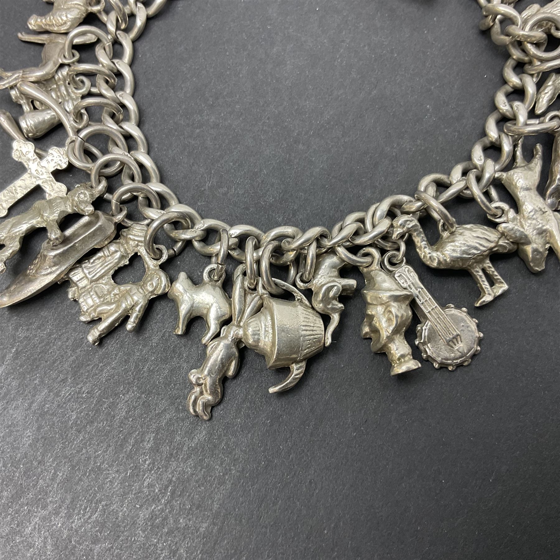Silver charm bracelet - Image 4 of 6