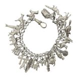 Silver charm bracelet