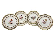 Six early 19th century Spode Felspar Porcelain dessert plates