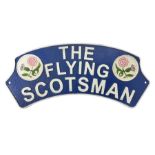 Cast metal sign 'The Flying Scotsman'