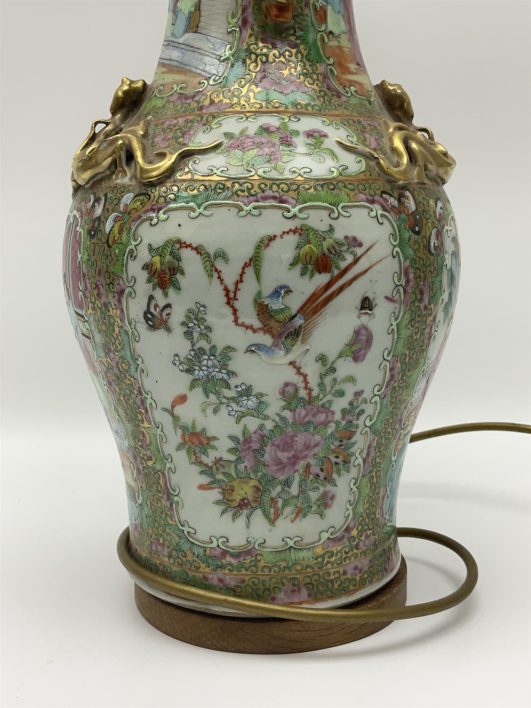 19th century Chinese Canton Famille Rose vase - Image 10 of 12