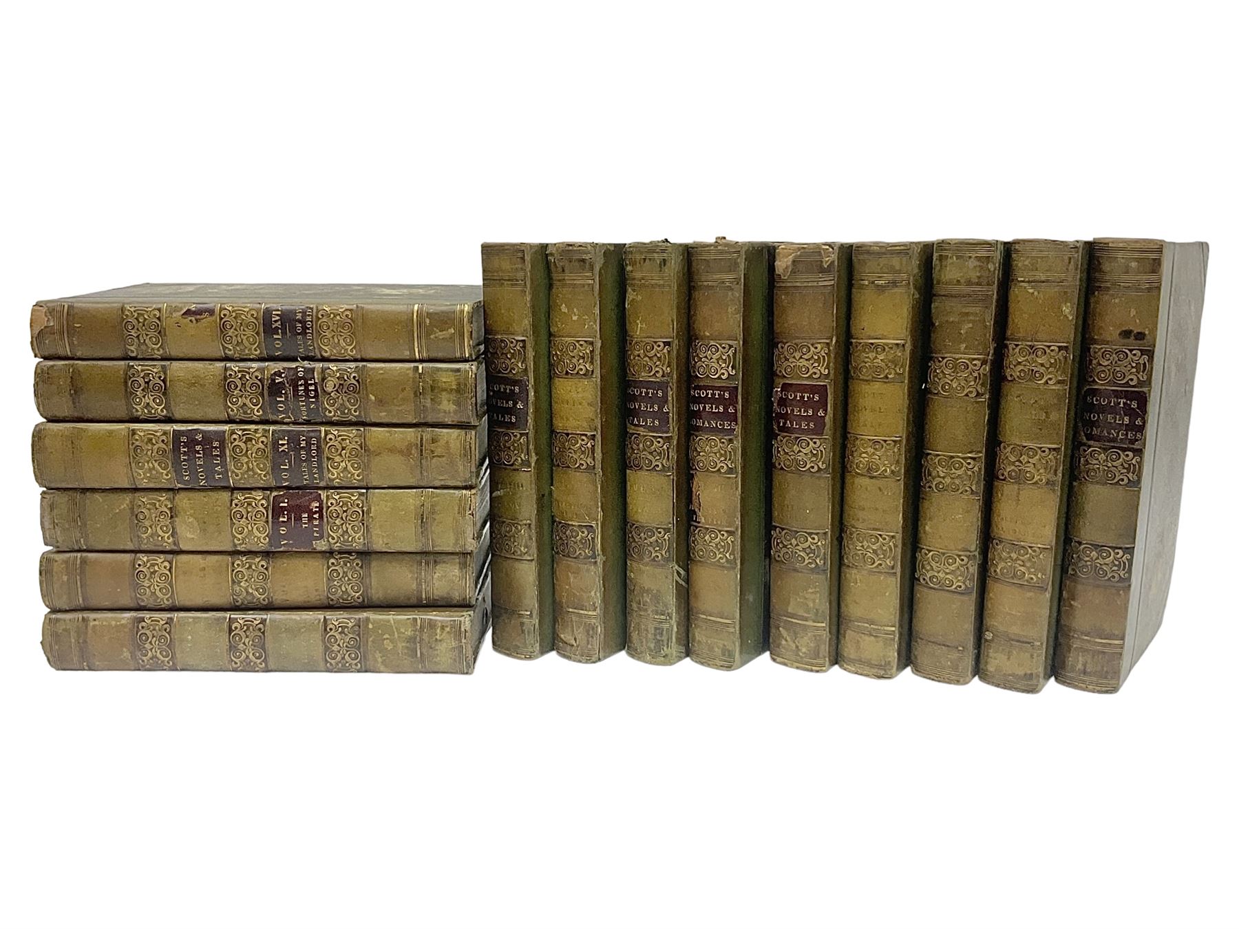 Sir Walter Scott; 15 volume set of the Waverley novels