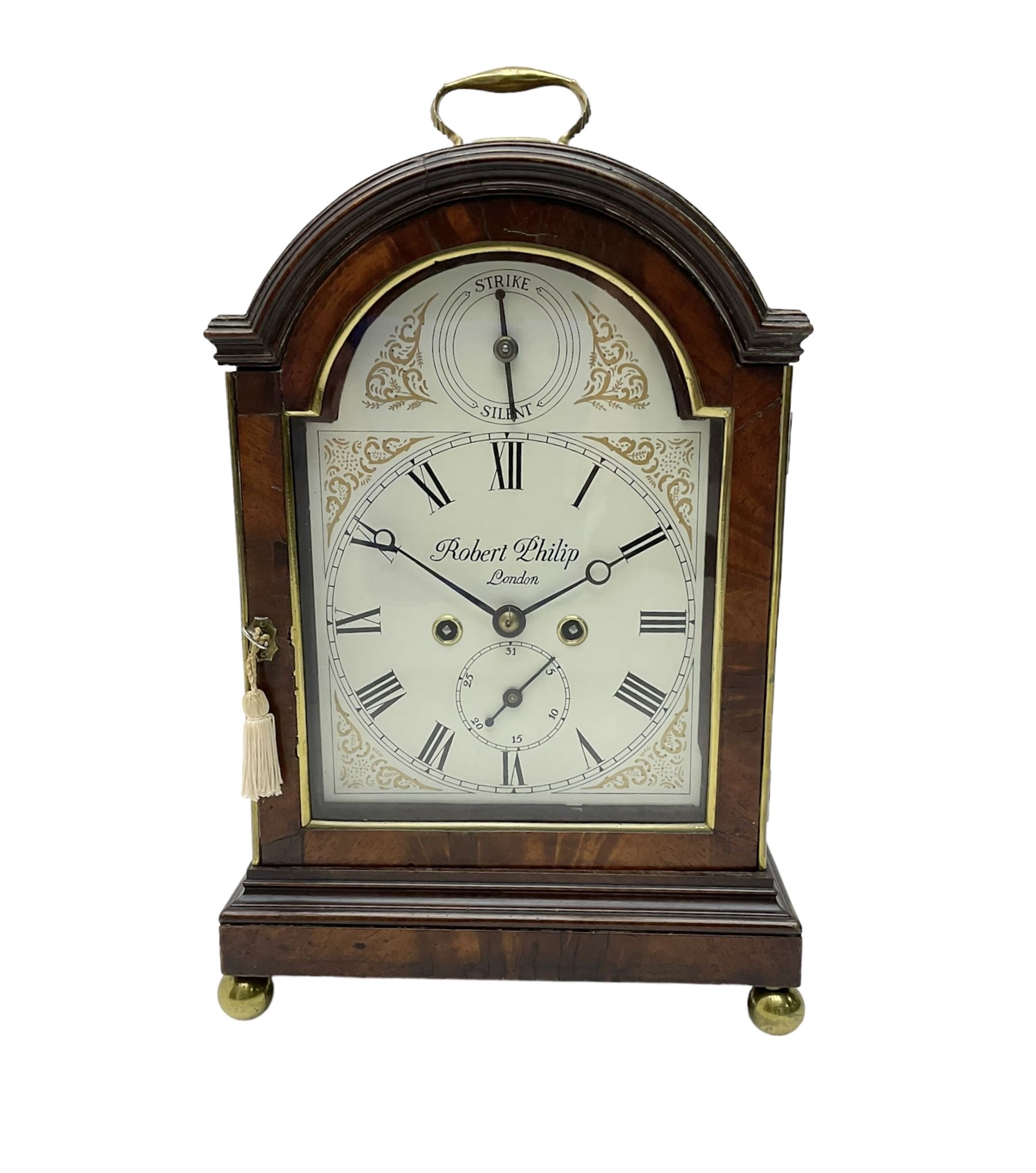 Robert Philip of London - English late 19th century 8-day mahogany cased bracket clock