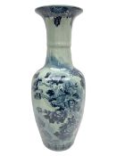 20th century Chinese blue and white floor vase