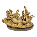 Large Chinese wood carving