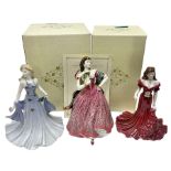 Two Coalport Ladies of Fashion figures