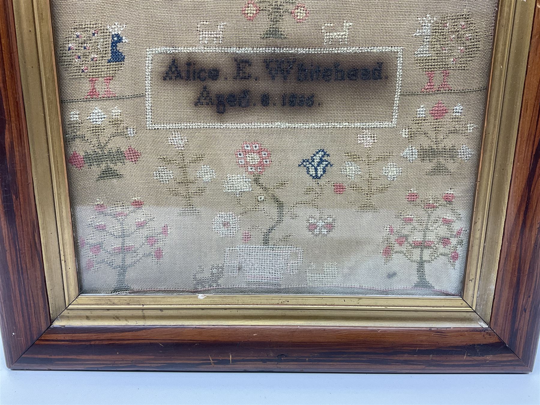 Victorian needlework sampler - Image 5 of 8