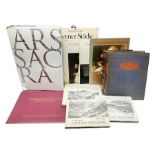 Group of art reference books and folios to include Ars Sacra Christian Art and Architecture of the W