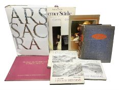 Group of art reference books and folios to include Ars Sacra Christian Art and Architecture of the W