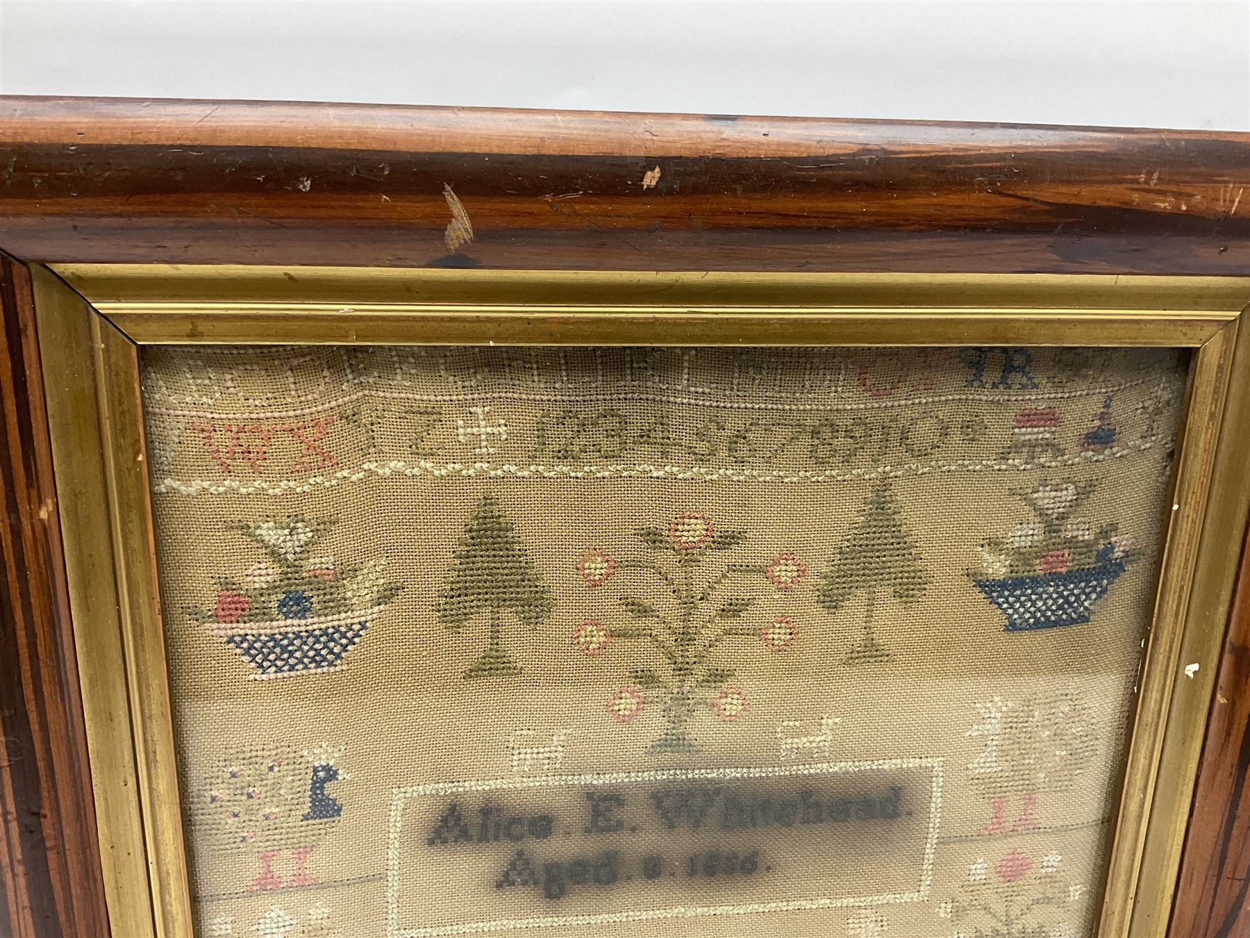 Victorian needlework sampler - Image 2 of 8