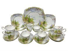 Royal Albert Kentish Rockery pattern tea service for six