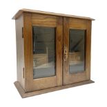 Table top oak smoker's cabinet