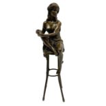 Art Deco style bronze modelled as a female figure