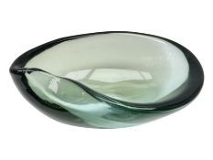 Mid 20th century Murano green glass bowl