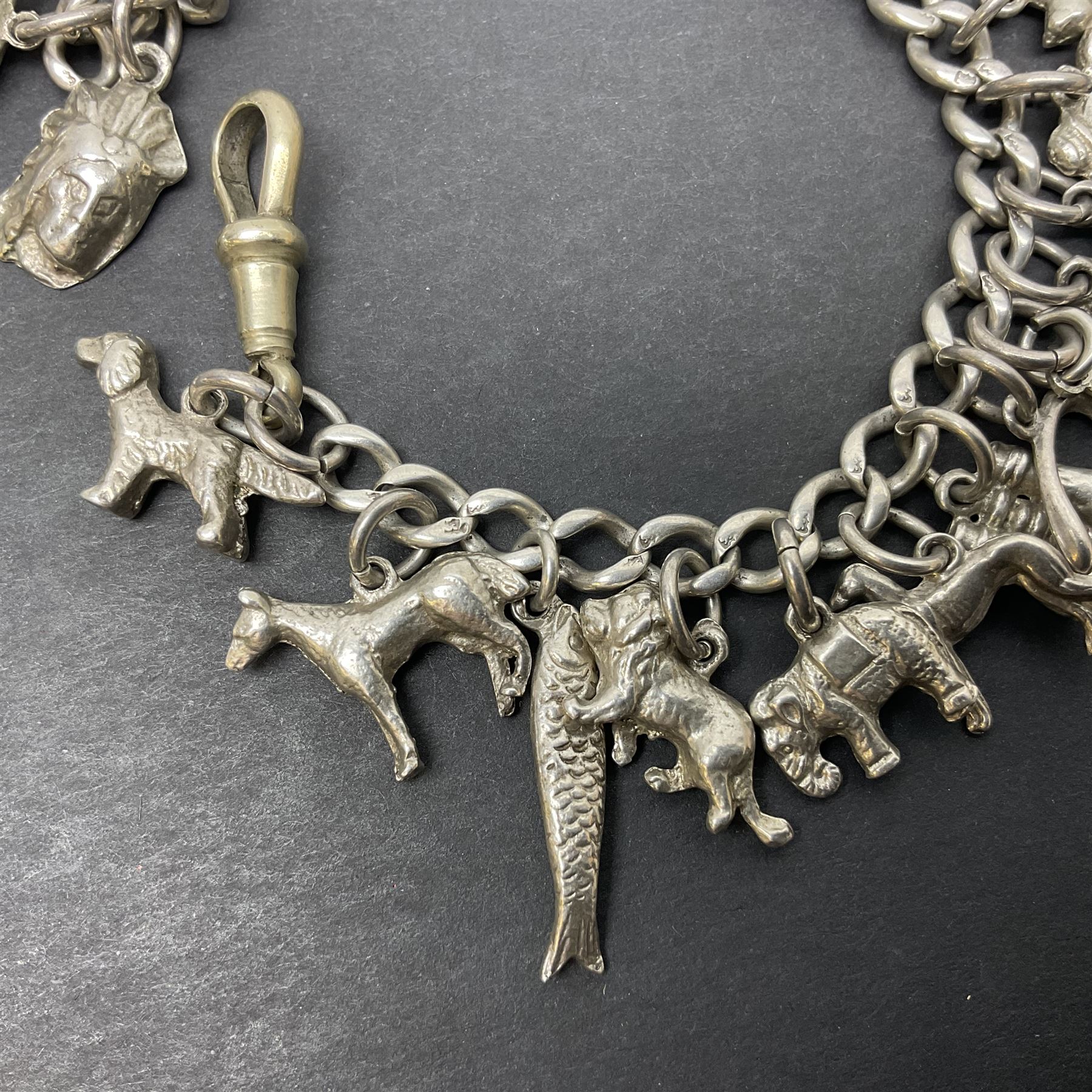 Silver charm bracelet - Image 2 of 6