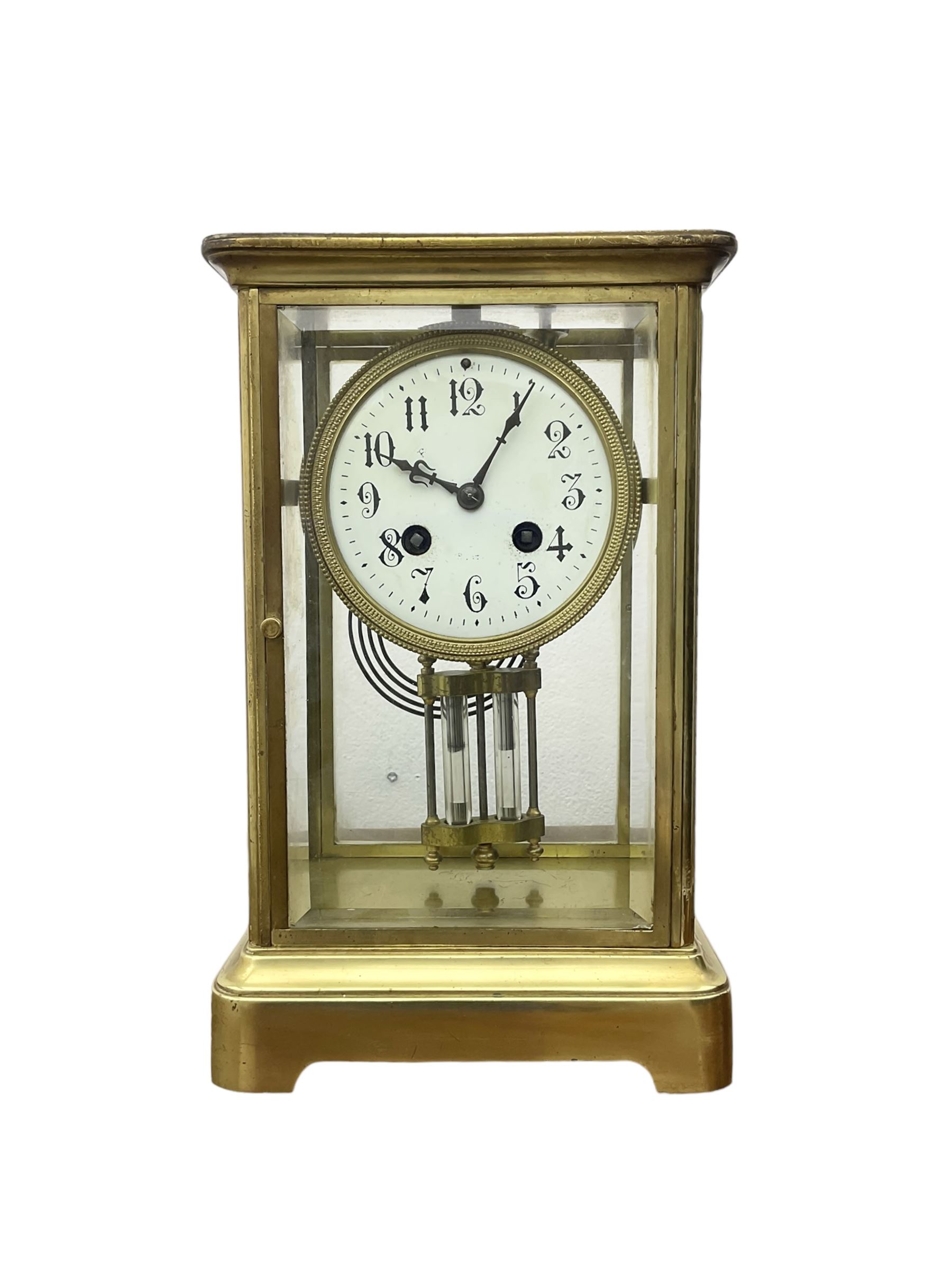 French - Edwardian 8-day four glass clock c1910